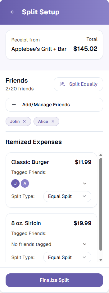 Split expenses with friends